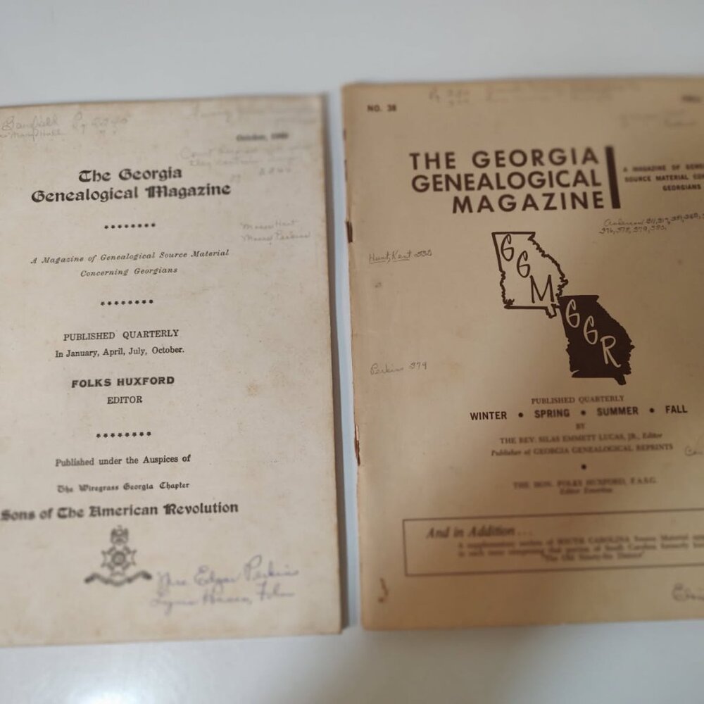 Two The Georgia Genealogical Magazine-1969 and 1970-AS IS